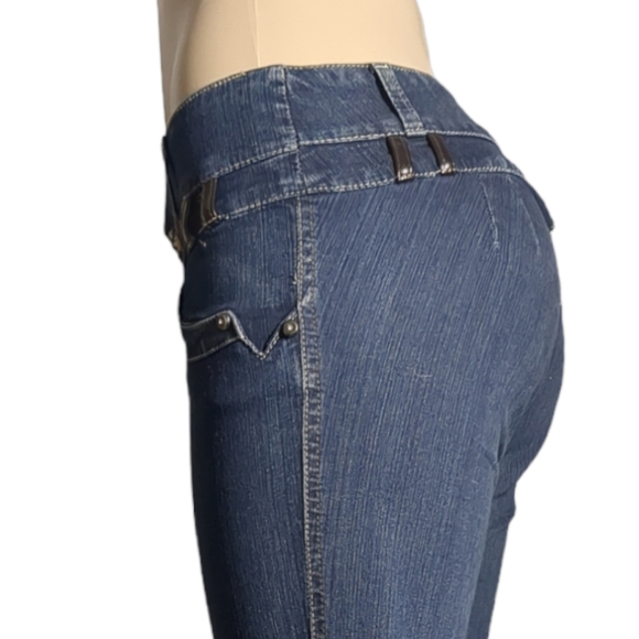 *NEW* Authentic Colombian High Rise  Push Up , Wash Dark Blue  Jeans Size 14 - Picture 3 of 15